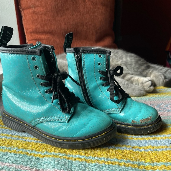 Toddler Doc Martens - Sparkly Teal - Picture 4 of 6